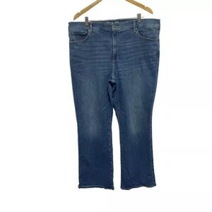 Eddie Bauer Jeans Womens 18 Blue Revival High Rise Boot Cut‎ Stretch Inseam 30